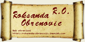 Roksanda Obrenović vizit kartica